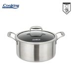 Casa si Gradina - Bucatarie si vesela - Vase pentru gatit - Oale si cratite - Oala cu capac sticla Cooking by Heinner Titanium, 3 straturi, inox, inductie, 20 x 10 cm, 2.8 L - Infinity.ro