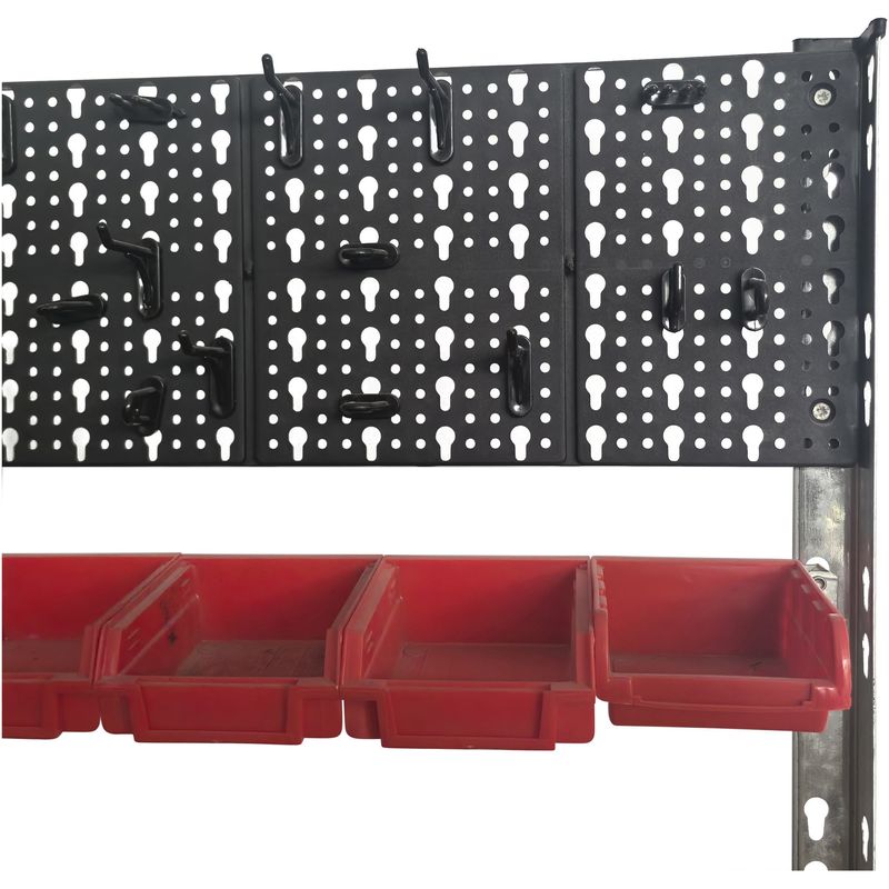 Casa si Gradina - Constructii - Depozitare, transport si protectie - Rafturi, fisete si vestiare - Raft metalic cu 3 polite Heinner RZRF011, 78x38x142cm, greutate maxima distribuita uniform pe polita 125kg - Infinity.ro