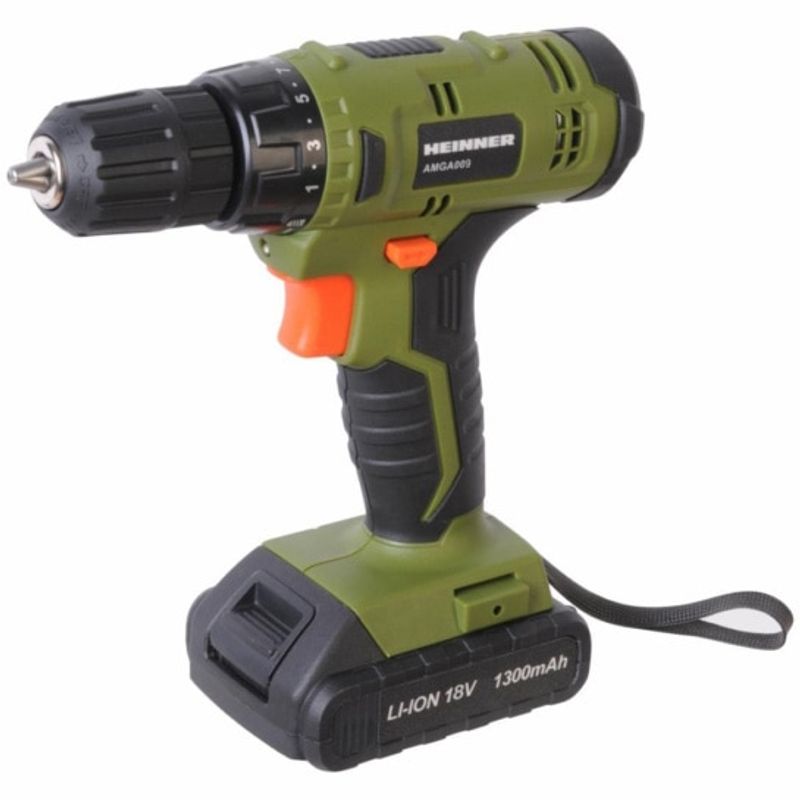 Casa si Gradina - Constructii - Scule electrice si accesorii - Masini de gaurit si insurubat - Masina de gaurit si insurubat (bormasina) pe acumulator Heinner AMGA009, 18 V, 650 RPM, 28 Nm, 10 mm mandrina rapida - Infinity.ro