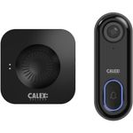 Casa si Gradina - Electrice - Accesorii electrice - Sonerii electrice - Set sonerie video inteligenta Calex 1080P, Wi-Fi, sunet bidirectional, senzor miscare, Negru - Infinity.ro