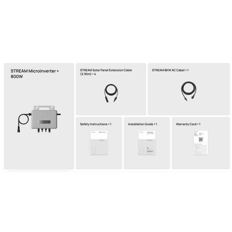 Casa si Gradina - Electrice - Panouri solare si accesorii - Accesorii panouri solare - Microinvertor EcoFlow STREAM 800W + cabluri AC si PV - Infinity.ro