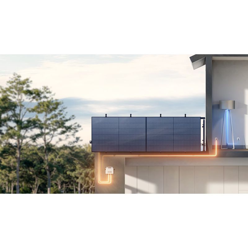 Casa si Gradina - Electrice - Panouri solare si accesorii - Accesorii panouri solare - Microinvertor EcoFlow Stream, 800W, IP67, iesire 3.48 A, Gri - Infinity.ro