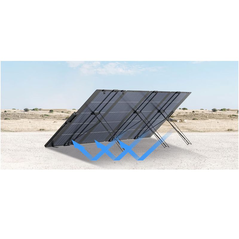 Casa si Gradina - Electrice - Panouri solare si accesorii - Sisteme panouri solare - Panou solar Ecoflow, 400W, pliabil, ultra-usor, reglare 30-45-60 grade, cablu XT60, IP68 - Infinity.ro