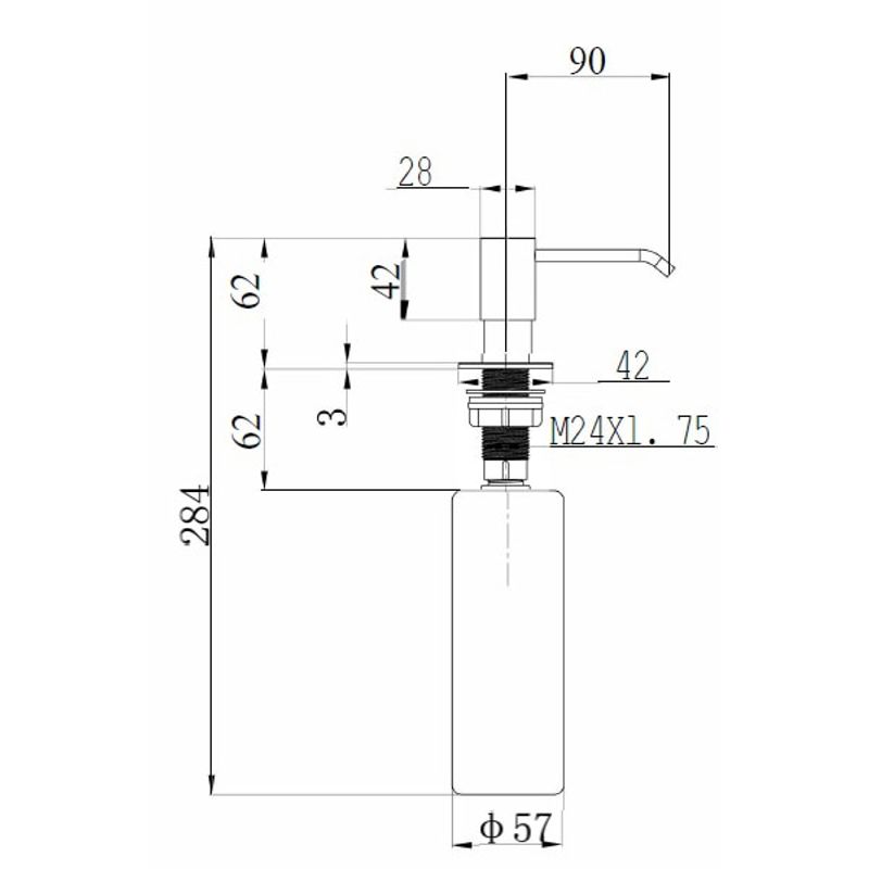 Casa si Gradina - Sanitare - Suporturi si accesorii baie - Dispensere - Dispozitiv detergent Alveus 1136560, Inox - Infinity.ro