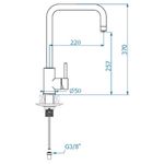 Casa si Gradina - Sanitare - Lavoar baie si accesorii - Baterii sanitare - Baterie Alveus Dual, cu un singur maner, 3 cai pentru apa cald, apa rece, filtru de apa, Bej - Infinity.ro