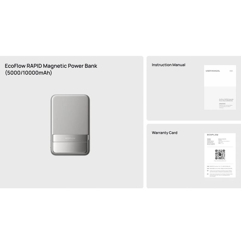 Laptop, Telefoane si Tablete - Telefoane mobile si accesorii - Accesorii Telefoane - Baterii externe - Baterie externa EcoFlow Rapid MagSafe Qi2 10000 mAh, Negru - Infinity.ro