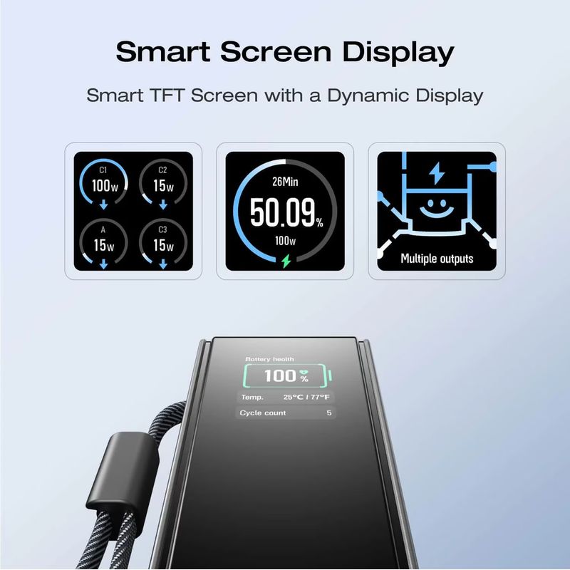 Laptop, Telefoane si Tablete - Telefoane mobile si accesorii - Accesorii Telefoane - Baterii externe - Baterie externa EcoFlow RAPID 25000 mAh, 170W, cabluri incorporate de 100W, Negru - Infinity.ro