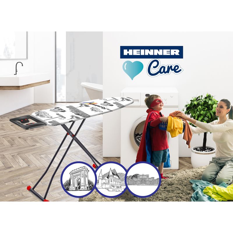 Market - Spalare si intretinere rufe - Mese de calcat - Masa de calcat Heinner Care, 125 X 42 cm, model Romania - Infinity.ro