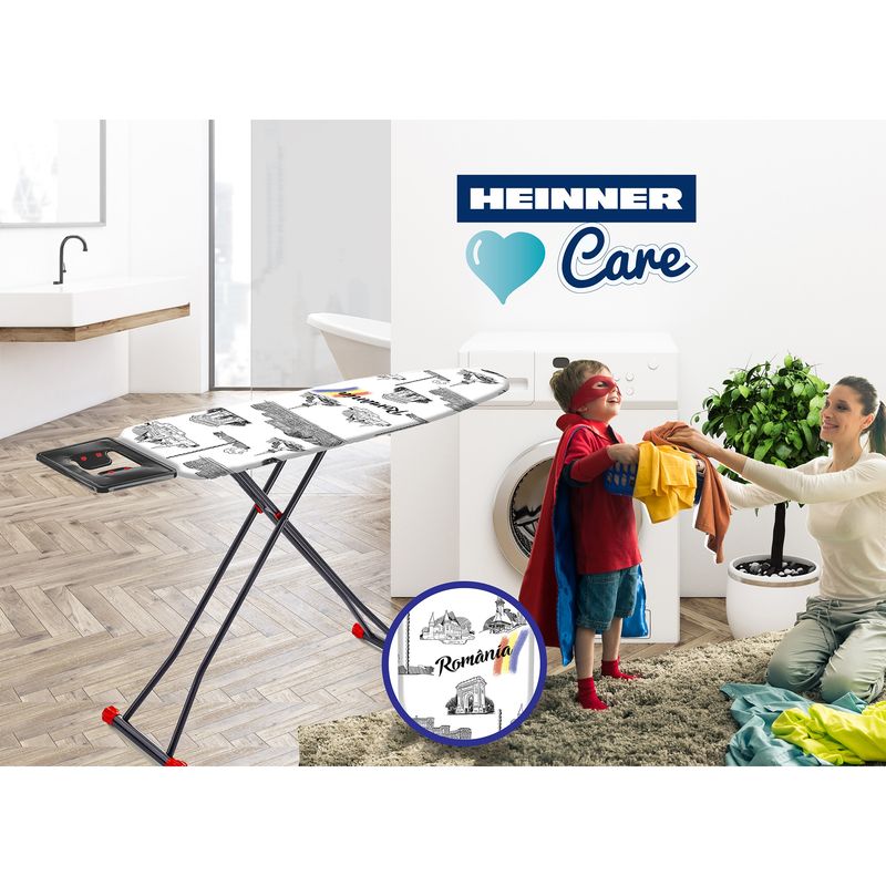 Market - Spalare si intretinere rufe - Mese de calcat - Masa de calcat Heinner Care, 125 X 42 cm, model Romania - Infinity.ro