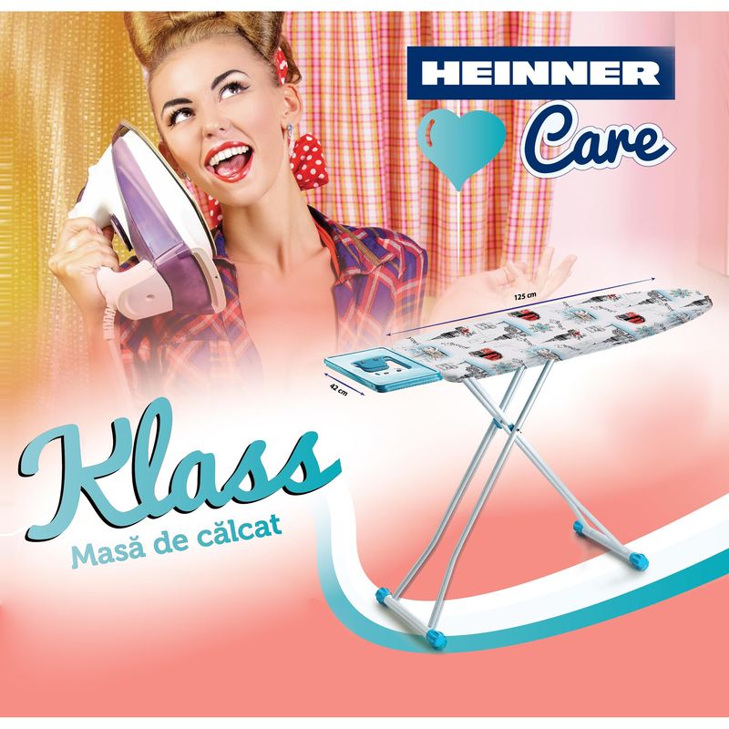 Market - Spalare si intretinere rufe - Mese de calcat - Masa de calcat Heinner Klass, 125x42 cm - Infinity.ro