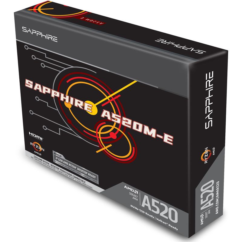 PC, gaming si accesorii - Componente PC - Componente - Placi de baza - Placa de baza SAPPHIRE A520M-E, Socket AM4 - Infinity.ro