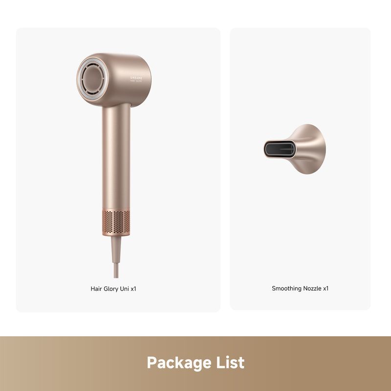 Ingrijire personala si Cosmetice - Aparate & accesorii ingrijire personala - Hair styling - Uscatoare de par - Uscator de par Dreame Glory AHD6A-RS, 1400W, 2 trepte flux aer, 4 setari temperatura, functie ionizare, roz - Infinity.ro