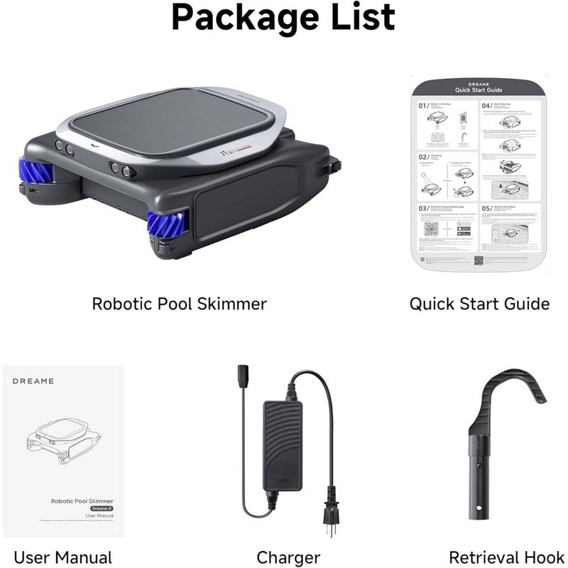 Casa si Gradina - Gradinarit si plante - Utilaje gradina - Aspiratoare, suflante si tocatoare - Robot de Curatat Piscina Dreame J1 (PNUJ4110) Capacitate 5L Alimentare Panou Solar IPX8 Negru - Infinity.ro