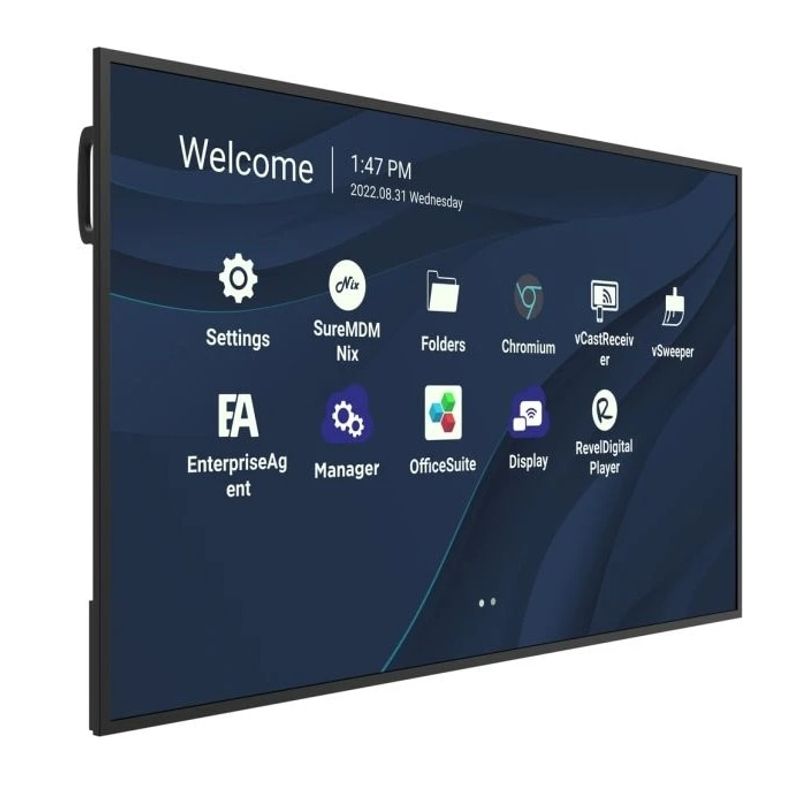 PC, gaming si accesorii - Desktop PC & monitoare - Monitoare - Ecran Profesional TFT LCD LED ViewSonic 65" CDE6530, UHD 3840 x 2160, HDMI, WiFi, Boxe Negru - Infinity.ro