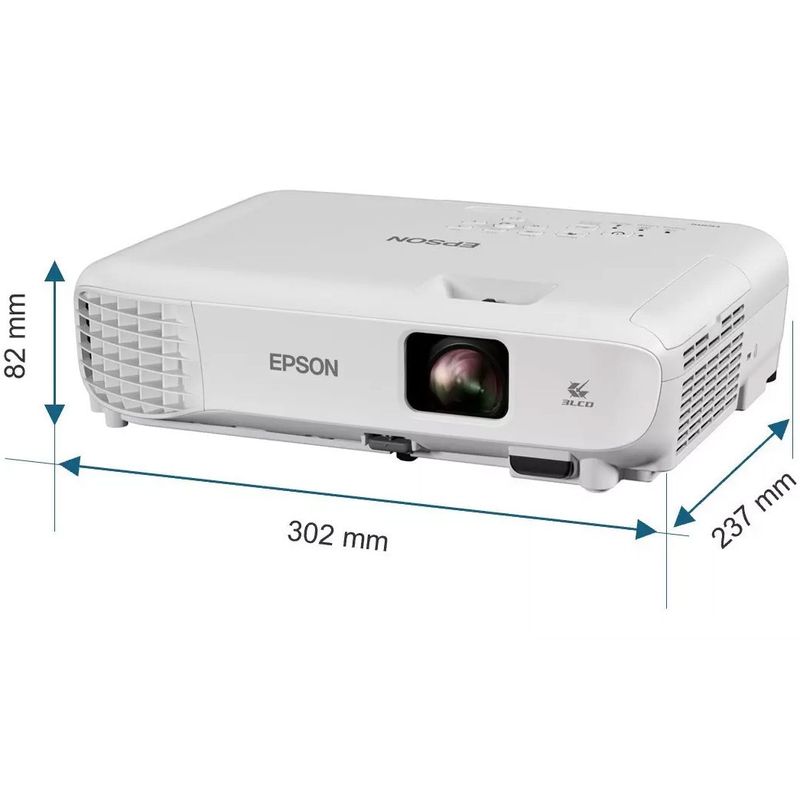 TV, Audio-Video si Foto - Videoproiectoare si accesorii - Videoproiectoare - Videoproiector Epson EB-W53, WXGA, 4000 lumeni, 3LCD, 2x HDMI, Difuzor 2W, Alb - Infinity.ro