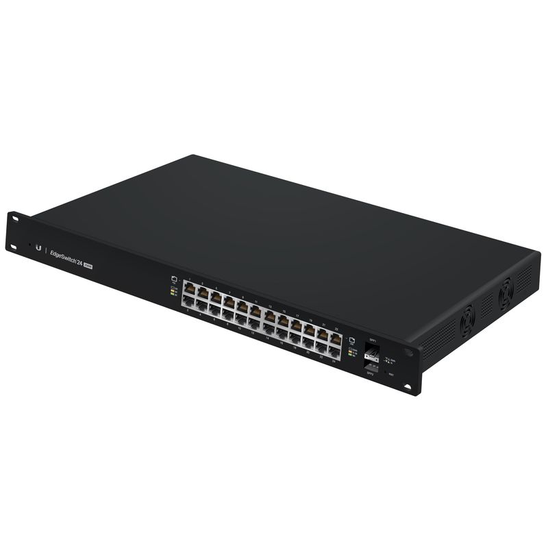 PC, gaming si accesorii - Retelistica - Switch-uri - Switch-uri cu management - Switch Ubiquiti ES-24-250W EdgeSwitch PoE+ 24 (250W), 24 ports 10/100/1000 RJ45, 2 ports 1 Gbps SFP - Infinity.ro