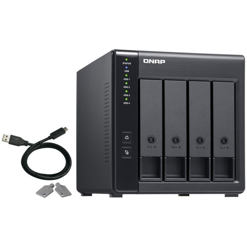 PC, gaming si accesorii - Retelistica - Network Attached Storage - NAS - Direct Attached Storage QNAP TR-004, 4-Bay, USB Type-C - Infinity.ro