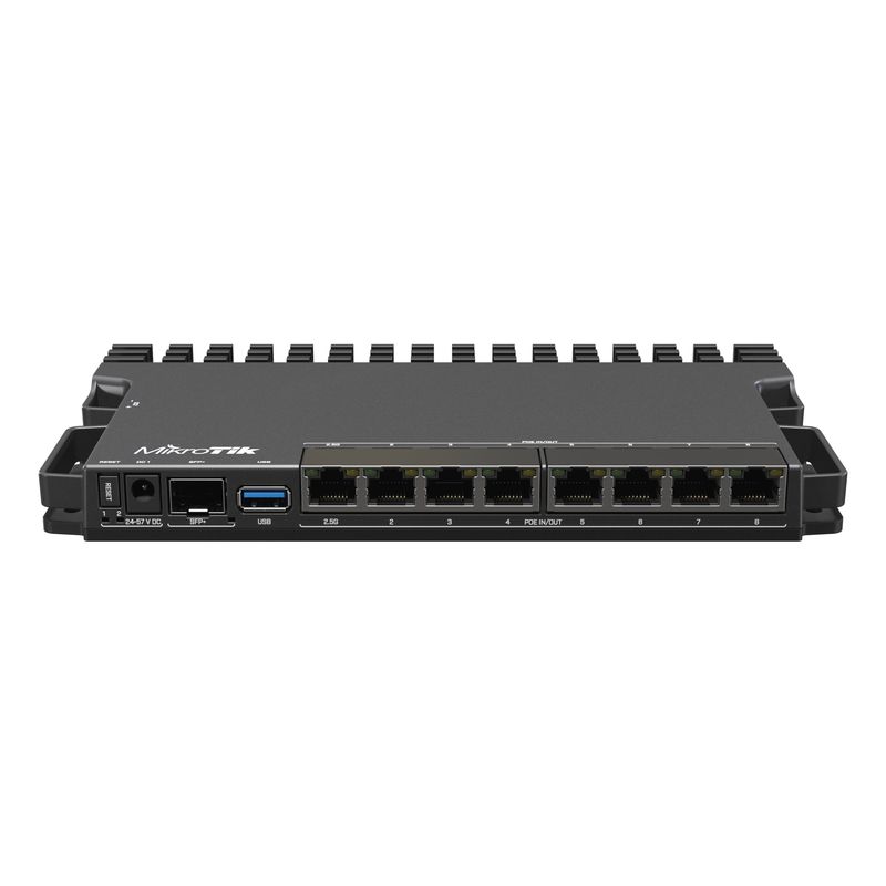 PC, gaming si accesorii - Retelistica - Wireless - Routere Wireless - Router Mikrotik RB5009Upr+S+IN, Rack Mountable, PoE on all ports - Infinity.ro