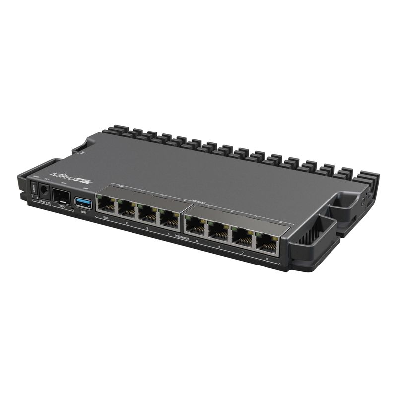 PC, gaming si accesorii - Retelistica - Wireless - Routere Wireless - Router Mikrotik RB5009Upr+S+IN, Rack Mountable, PoE on all ports - Infinity.ro