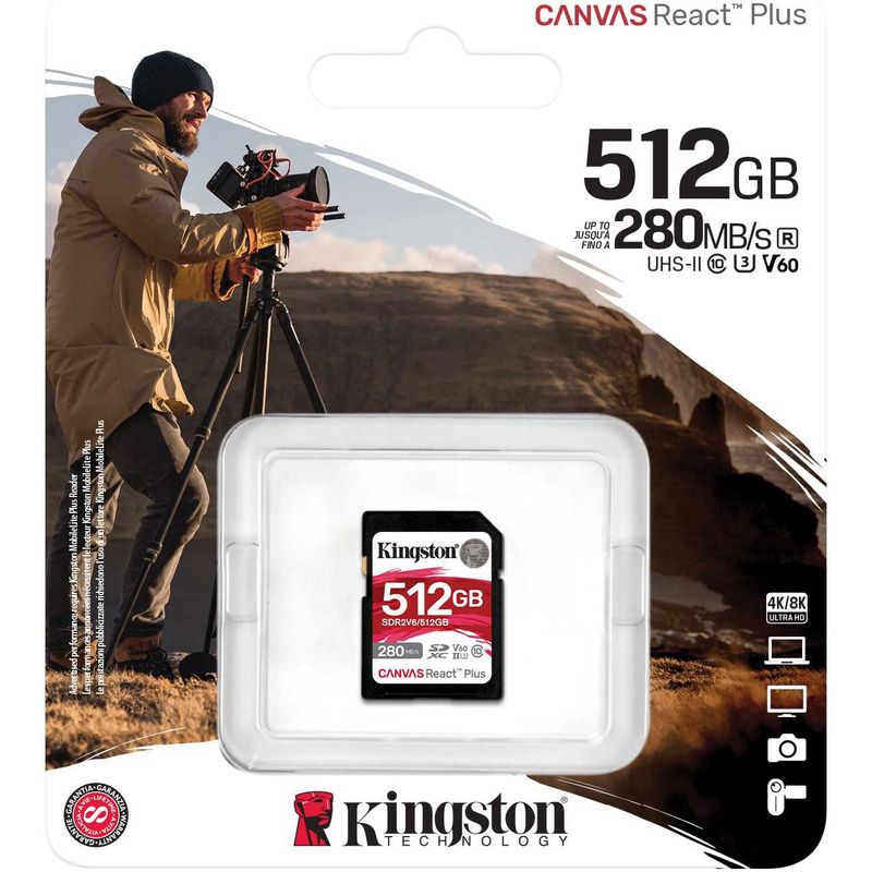 TV, Audio-Video si Foto - Aparate foto si accesorii - Accesorii foto si video - Carduri memorie - Card de memorie Kingston, SD CARD, KS, 512GB, SD, SDXC, Class 10 - Infinity.ro