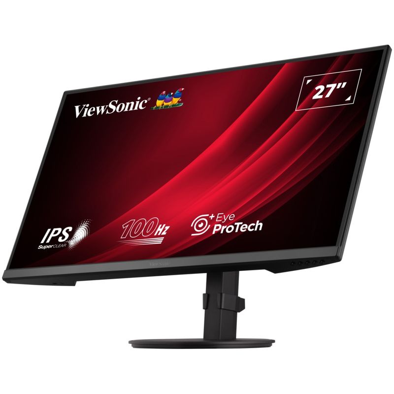 PC, gaming si accesorii - Desktop PC & monitoare - Monitoare - Monitor LED IPS ViewSonic VA2708-HDJ 27", Full HD (1920x1080), 100Hz, 5ms, HDMI, Display Port, VGA, Pivot, negru - Infinity.ro