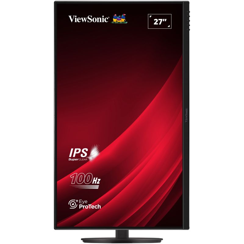 PC, gaming si accesorii - Desktop PC & monitoare - Monitoare - Monitor LED IPS ViewSonic VA2708-HDJ 27", Full HD (1920x1080), 100Hz, 5ms, HDMI, Display Port, VGA, Pivot, negru - Infinity.ro