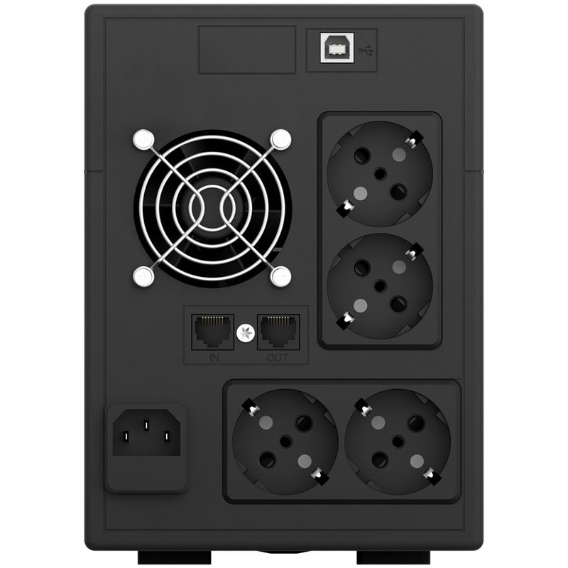 Casa si Gradina - Electrice - Accesorii electrice - Stabilizatoare tensiune si ups - UPS NJOY Cadu 2000, 2000VA/1200W, Line Interactive, AVR, Auto-Restart, Ecran LCD - Infinity.ro