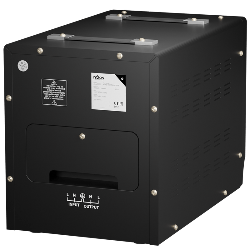 PC, gaming si accesorii - UPS-uri - Stabilizatoare de tensiune - Stabilizator de tensiune nJoy Alvis 5000, 5000VA/3000W, LCD Display - Infinity.ro