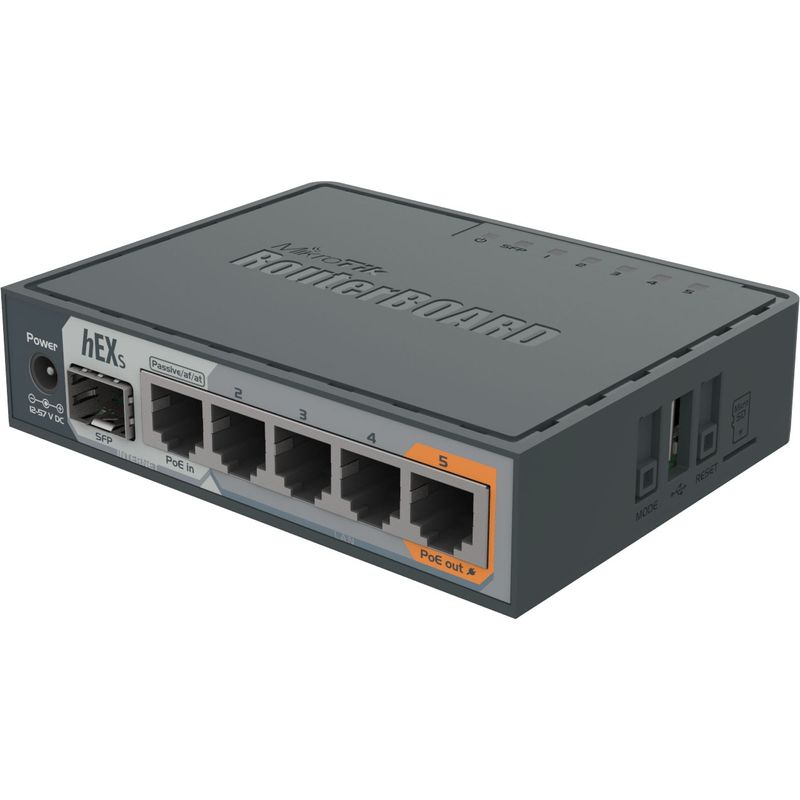 PC, gaming si accesorii - Retelistica - Routere - Router ethernet MikrotiK, Gigabit, 5 porturi - Infinity.ro