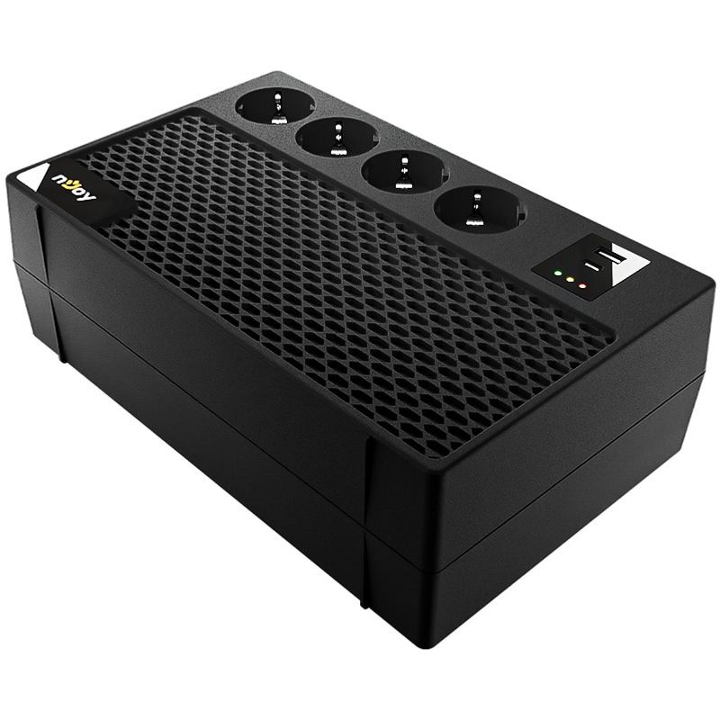 Casa si Gradina - Electrice - Accesorii electrice - Stabilizatoare tensiune si ups - UPS nJoy UPCSBLS665TRPCG01B Renton 650 PLUS,650VA/360W, AVR, 4 Prize Schuko, incarcator rapid - 30W USB C - Infinity.ro