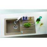 Casa si Gradina - Sanitare - Chiuveta bucatarie si accesorii - Chiuvete bucatarie - Chiuveta Alveus Niagara 30 bej material compozit, reversibila, sifon pop-up inclus, 775x430x160mm - Infinity.ro