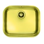 Casa si Gradina - Sanitare - Chiuveta bucatarie si accesorii - Chiuvete bucatarie - Chiuveta Alveus Monarch Variant 10 gold, dimensiune 480x400, adancime 180 mm, sifon finisaj gold inclus - Infinity.ro