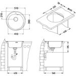 Casa si Gradina - Sanitare - Chiuveta bucatarie si accesorii - Chiuvete bucatarie - Chiuveta bucatarie Alveus Monarch Form 30, diametru 510mm, adancime 185 mm, sifon finisaj cupru inclus, Inox, Cupru - Infinity.ro