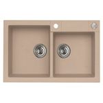 Casa si Gradina - Sanitare - Chiuveta bucatarie si accesorii - Chiuvete bucatarie - Chiuveta bucatarie Algranit Alveus ROCK90A55, 780*480 mm, Material compozit, Bej - Infinity.ro