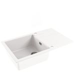 Casa si Gradina - Sanitare - Chiuveta bucatarie si accesorii - Chiuvete bucatarie - Chiuveta Alveus Cadit 40, material compozit, reversibila, sifon pop-up inclus, 860x500x200mm, alb - Infinity.ro