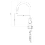 Casa si Gradina - Sanitare - Lavoar baie si accesorii - Baterii sanitare - Baterie Alveus Delos crom, material inox, pipa inalta, rotativa, cap extractibil - Infinity.ro