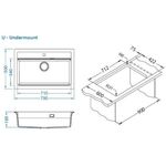 Casa si Gradina - Sanitare - Chiuveta bucatarie si accesorii - Chiuvete bucatarie - Chiuveta bucatarie Alveus Atrox 40, material compozit, 790x500x200mm, sifon pop-up inclus, Negru - Infinity.ro