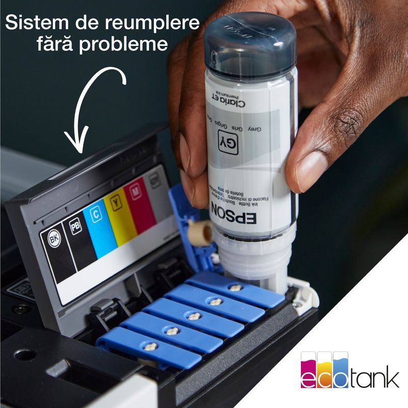PC, gaming si accesorii - Imprimante, scanere & consumabile - Imprimante - Imprimante si multifunctionale - Multifunctional Inkjet color CISS Epson EcoTank L8160, LAN, Wireless, A4 - Infinity.ro