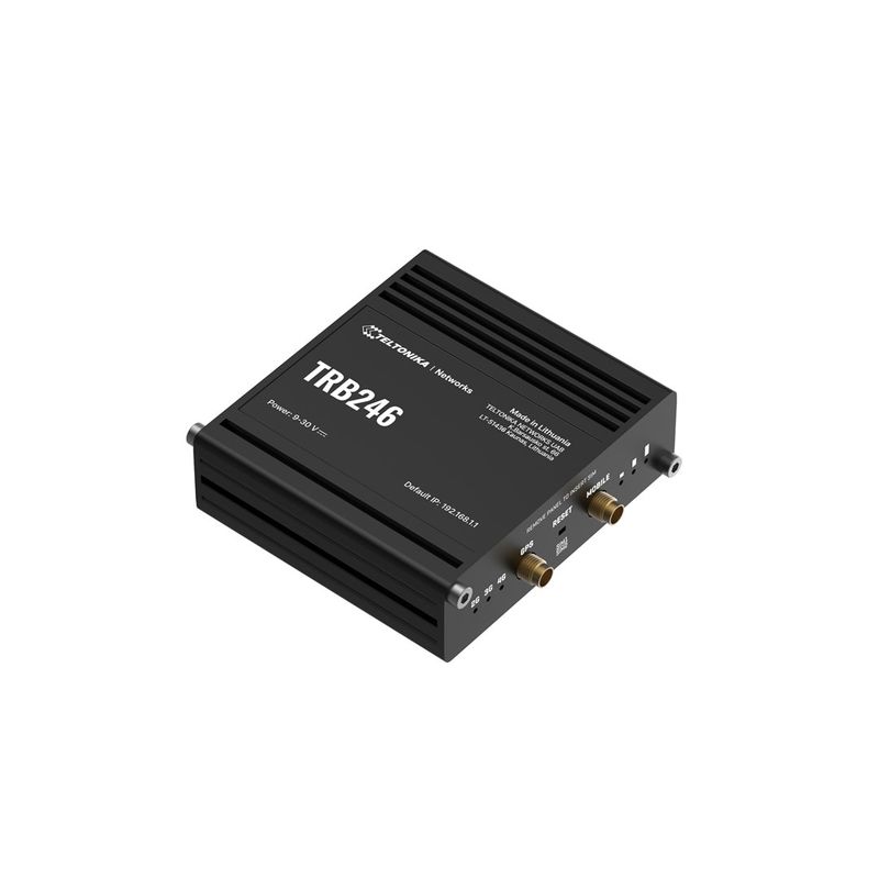 PC, gaming si accesorii - Retelistica - Wireless - Routere Wireless - Router industrial Teltonika TRB246, 4G LTE, 1x RJ45 100Mb/s, negru, 25x83x74,2mm - Infinity.ro