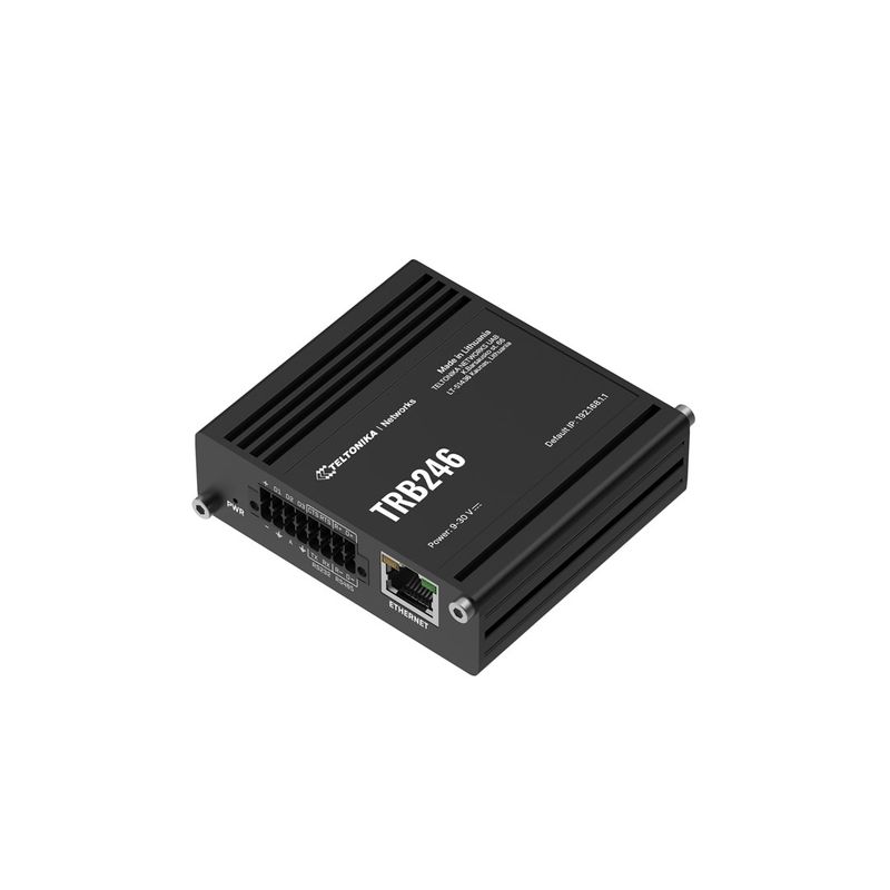 PC, gaming si accesorii - Retelistica - Wireless - Routere Wireless - Router industrial Teltonika TRB246, 4G LTE, 1x RJ45 100Mb/s, negru, 25x83x74,2mm - Infinity.ro