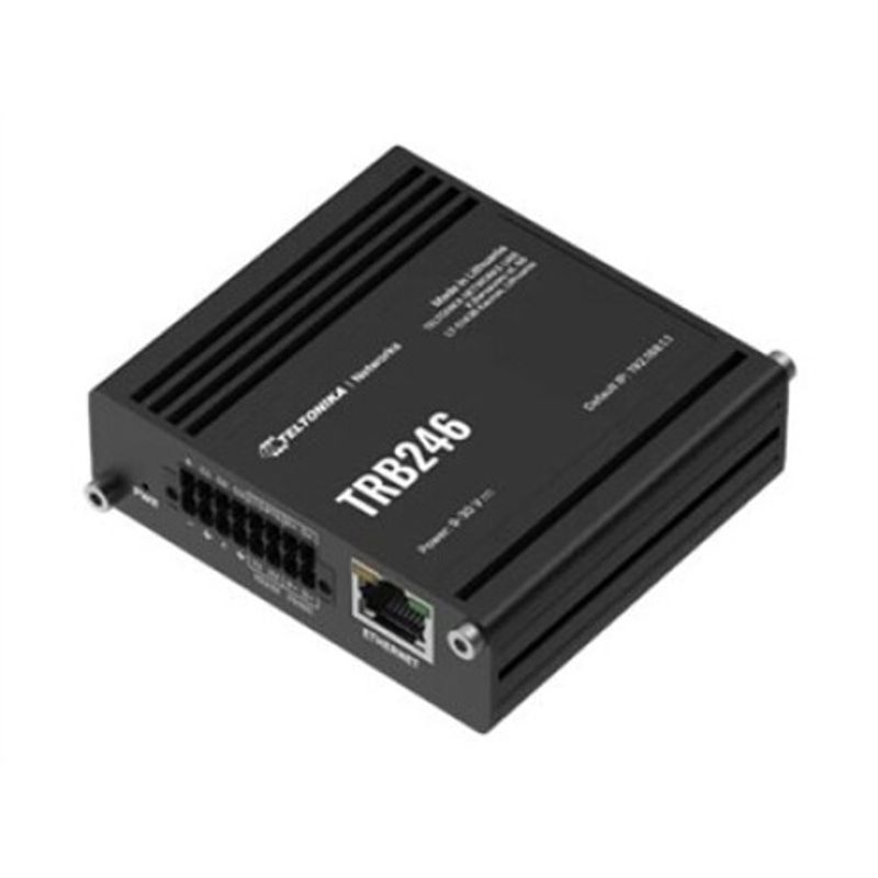 PC, gaming si accesorii - Retelistica - Wireless - Routere Wireless - Router industrial Teltonika TRB246, 4G LTE, 1x RJ45 100Mb/s, negru, 25x83x74,2mm - Infinity.ro