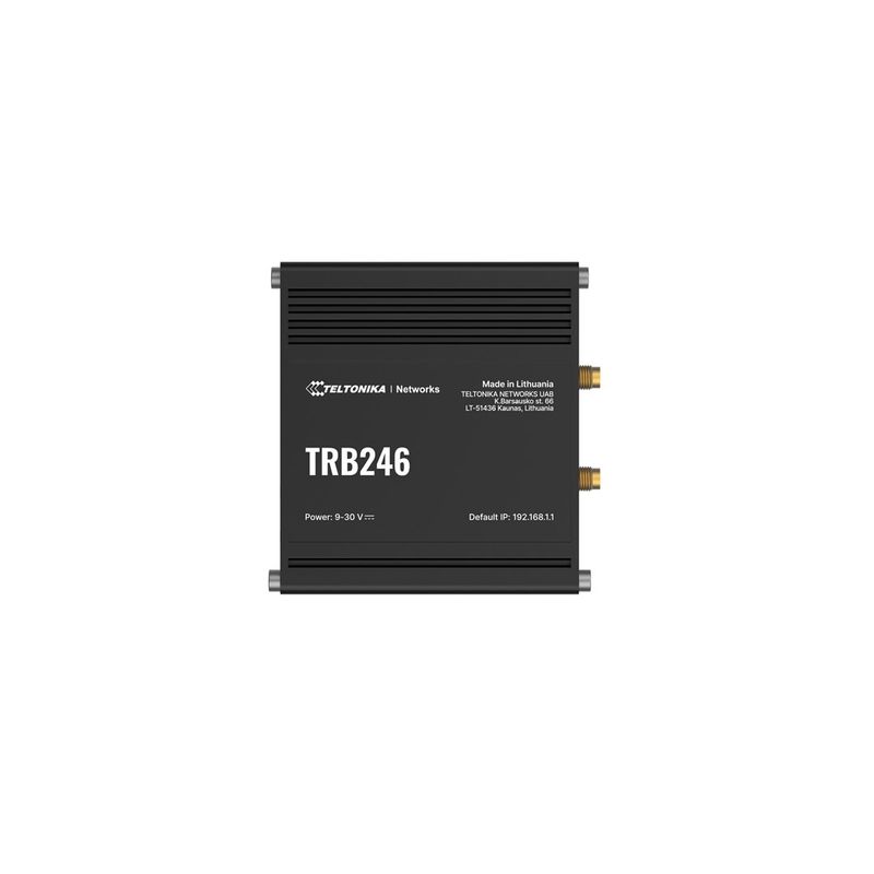 PC, gaming si accesorii - Retelistica - Wireless - Routere Wireless - Router industrial Teltonika TRB246, 4G LTE, 1x RJ45 100Mb/s, negru, 25x83x74,2mm - Infinity.ro