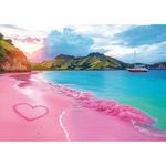 Jucarii, Copii si Bebe - Jucarii si jocuri - Jocuri si puzzle - Puzzle - PUZZLE TREFL 1000 COLECTIA SUA PLAJA TROPICALA ROZ POSTER INCLUS - Infinity.ro