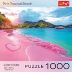 Jucarii, Copii si Bebe - Jucarii si jocuri - Jocuri si puzzle - Puzzle - PUZZLE TREFL 1000 COLECTIA SUA PLAJA TROPICALA ROZ POSTER INCLUS - Infinity.ro