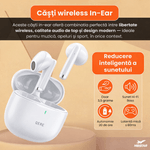 TV, Audio-Video si Foto - Portabile audio - Casti audio - Casti Wireless Bluetooth In-Ear MBSTAR, Sunet Clar, Bass Puternic, Control Tactil, Autonomie Mare, Rezistente Apa - Infinity.ro