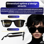 Laptop, Telefoane si Tablete - Wearables si gadgeturi - Gadgeturi - Accesorii SMART - Ochelari Smart Bluetooth cu Apeluri si Muzica MBSTAR, Control Tactil, Traducere AI, IPX6, Incarcare Wireless - Infinity.ro