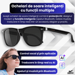 Laptop, Telefoane si Tablete - Wearables si gadgeturi - Gadgeturi - Accesorii SMART - Ochelari Smart Bluetooth cu Apeluri si Muzica MBSTAR, Control Tactil, Traducere AI, IPX6, Incarcare Wireless - Infinity.ro
