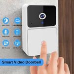 Casa si Gradina - Electrice - Smart Home - Accesorii control acces si supraveghere - Sonerie Video Wireless 480p, WiFi 2.4GHz, Audio Bidirectional, Night Vision, Aplicatie Detectie Miscare, Alb LED IR - Infinity.ro