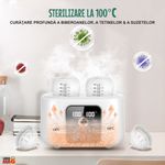 Jucarii, Copii si Bebe - Hrana si alaptare - Biberoane, suzete si accesorii hranire - Incalzitoare si termosuri bebe - Sterilizator si Incalzitor Biberoane 8-in-1, Linomag®, 240ml, Temperatura Reglabila 37-100°C, Ecran LCD, Verde pal - Infinity.ro