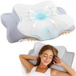 Casa si Gradina - Textile si covoare - Perne si pilote - Perne - Perna Ortopedica Cervicala, Linomag®, Spuma cu Memorie,Suport pentru gat, umeri si brate, Alb pur/Gri deschis - Infinity.ro